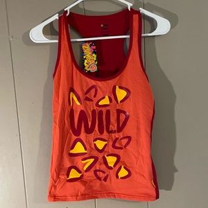 Zumba Orange/red/Yellow “Wild for Zumba” tank top